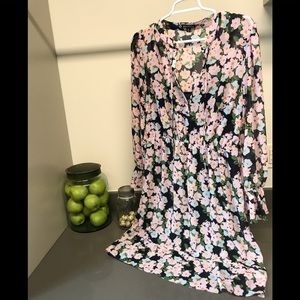 J Crew Mercantile tie front dress in French floral